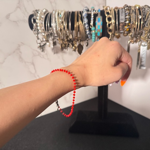 Jewelry - Elegant Red Beaded Bracelet / Anklet